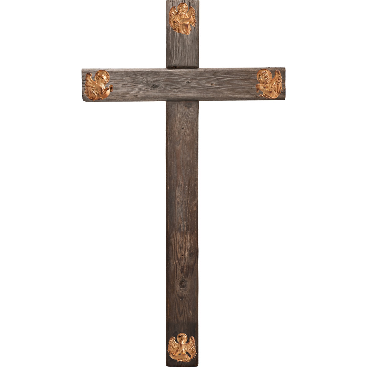 Cruz Madera vieja con Evangelistas